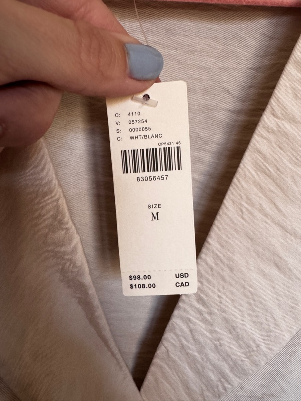 Anthropologie Cream Woven V-Neck Collar Long-Sleeve Top - Picture 4 of 11